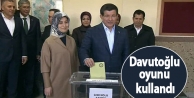 AK Parti Genel Başkanı Davutoğlu oyunu kullandı