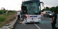 Amasya'da yolcu otobüsü, TIR'a çarptı: 24 yaralı