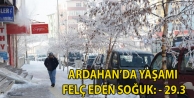 Ardahan Göle'de yaşamı felç eden soğuk: - 29.3