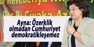 Ayna: Özerklik olmadan Cumhuriyet demokratikleşemez