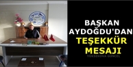 Başkan Aydoğdu'dan teşekkür mesajı