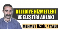 Belediye Hizmetleri ve Eleştiri Ahlakı