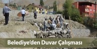 Belediye'den  Duvar Çalışması