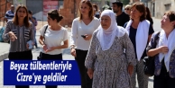 Beyaz tülbentleriyle Cizre'ye geldiler