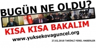 Bugün ne oldu? 