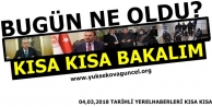 Bugün ne oldu?