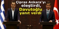 Çipras Ankara'yı eleştirdi, Davutoğlu yanıt verdi