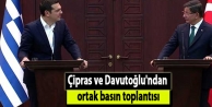 Çipras ve Davutoğlu'ndan ortak basın toplantısı