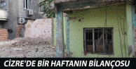 Cizre'de bir haftanın bilançosu