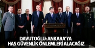 Davutoğlu: Ankara’ya has güvenlik önlemleri alacağız