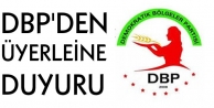 DBP'den üyelerine duyuru