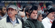 DİSK kortejinde gaz maskeli vekiller