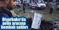 Diyarbakır’da polis aracına bombalı saldırı