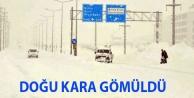 Doğu kara gömüldü