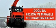 Doğu'da 892 köy ve mahalle yolu kardan kapalı