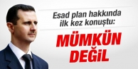 Esad plan hakkında ilk kez konuştu: Mümkün değil