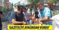 Gazi'de polis biber gazı fişeğiyle gazeteciyi ayağından...