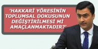 'Hakkari yöresinin toplumsal dokusunun değiştirilmesi...