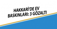 Hakkari'de ev baskınları: 3 gözaltı