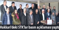 Hakkari'deki STK'lar basın açıklaması yaptı