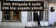 İHD: Bölgede 6 ayda 296 kişi yaşamı yitirdi