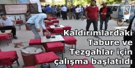 Kaldırımlardaki Tabure ve Tezgahlar için çalışma...