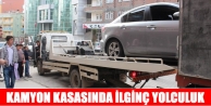 Kamyon kasasında ilginç yolculuk