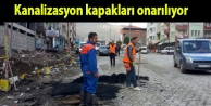 Kanalizasyon kapakları onarılıyor