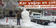 Kar yağışı en çok çocukları sevindirdi