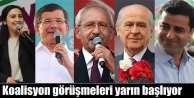 Koalisyon görüşmeleri yarın başlıyor