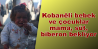 Kobanêli bebek ve çocuklar mama, süt, biberon bekliyor