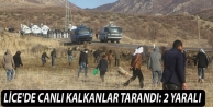 Lice'de canlı kalkanlar tarandı: 2 yaralı