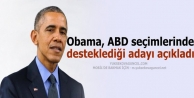 Obama, ABD seçimlerinde desteklediği adayı açıkladı