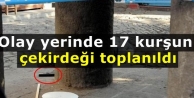 Olay yerinde 17 kurşun çekirdeği toplanıldı