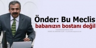 Önder: Bu Meclis babanızın bostanı değil