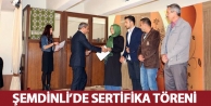 Şemdinli’de Sertifika Töreni