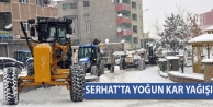 Serhat'ta yoğun kar yağışı