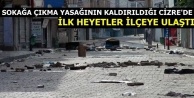 Sokağa çıkma yasağının kaldırıldığı Cizre'de...