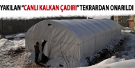 Yakılan Canlı Kalkan Çadırı Tekrardan Onarıldı