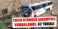 Yolcu otobüsü şarampole yuvarlandı