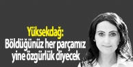 Yüksekdağ: Böldüğünüz her parçamız yine özgürlük diyecek