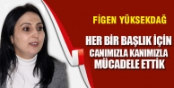 Yüksekdağ: Her bir başlık için canımızla, kanımızla mücadele ettik