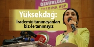 Yüksekdağ: İrademizi tanımayanları biz de tanımayız