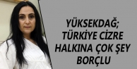 Yüksekdağ; Türkiye Cizre halkına çok şey borçlu