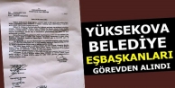 Yüksekova Belediye eşbaşkanları görevden uzaklaştırıldı