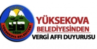 Yüksekova Belediyesinden Vergi Affı Duyurusu