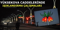 Yüksekova Caddelerinde Işıklandırma Çalışmaları