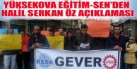 Yüksekova Eğitim-Sen’den Halil Serkan Öz Açıklaması