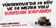 Yüksekova'da 14 köy ve 54 mezra yolu kardan kapandı