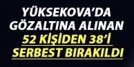 Yüksekova'da 38 kişi Serbest Bırakıldı